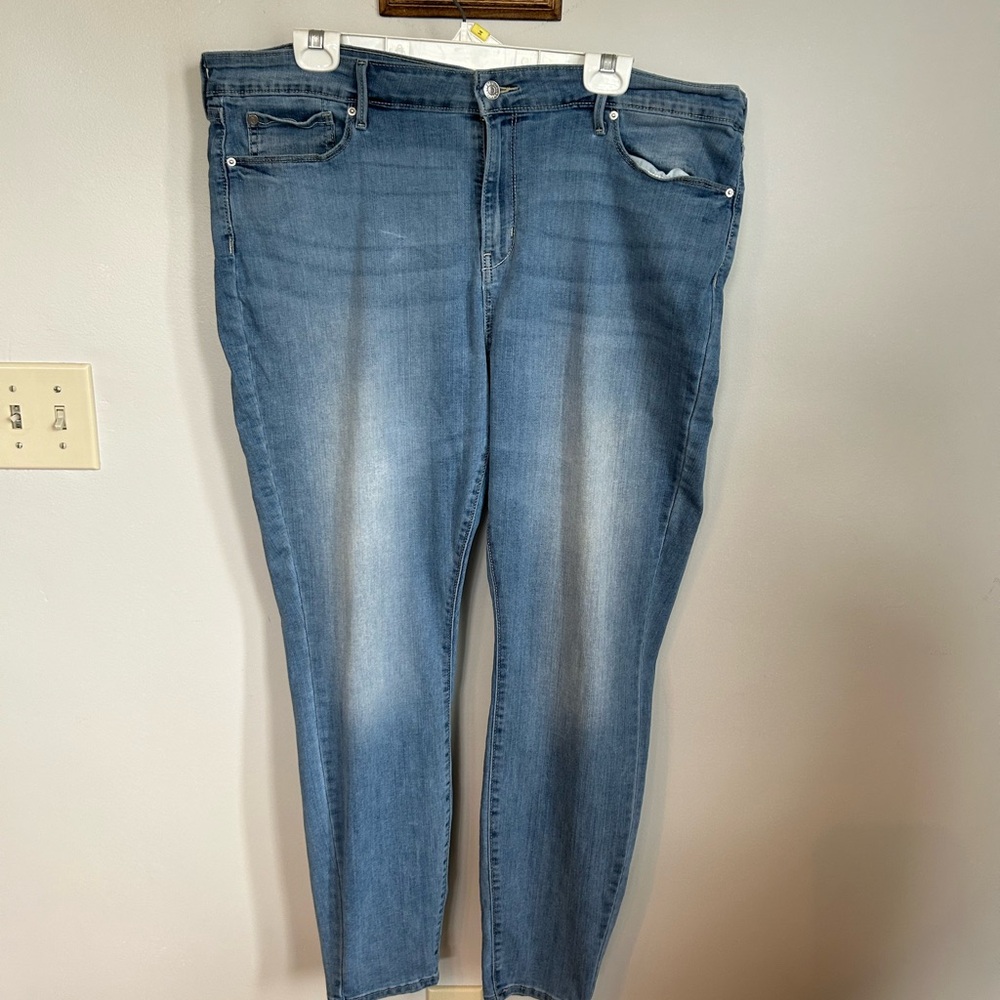 Levi’s Denizen blue denim jeans mid rise skinny fit size 20w